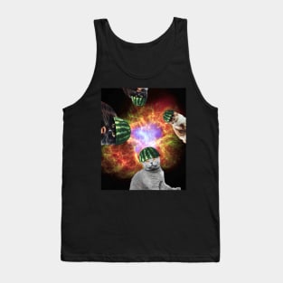 Watermelon Cat Space Galaxy Cats Tank Top